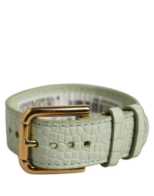 Dolce & Gabbana Grünes Geprägtes Kalbsleder-Armband