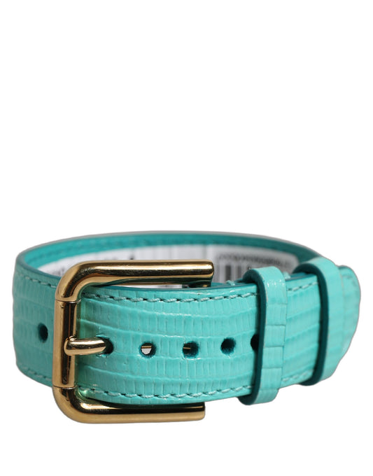 Dolce & Gabbana Hellblaues Kalbsleder-Armband