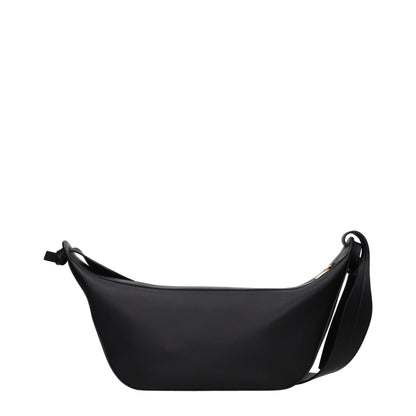 Jil Sander Schwarze Leder Umhängetasche