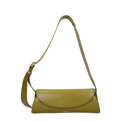 Jil Sander Grüne Leder Crossbody Tasche
