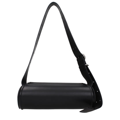 Jil Sander Schwarze Leder Umhängetasche