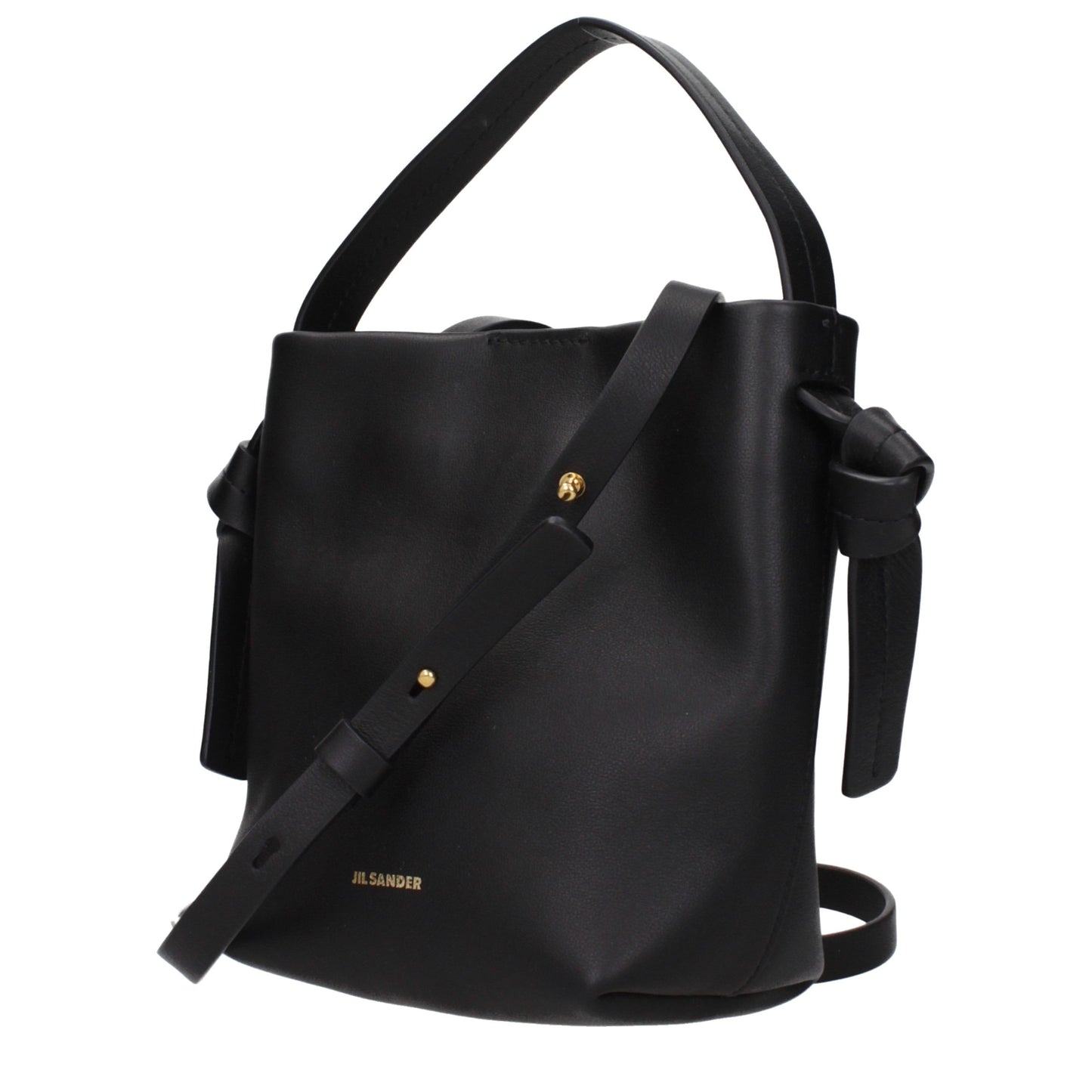 Jil Sander Schwarze Lederhandtasche