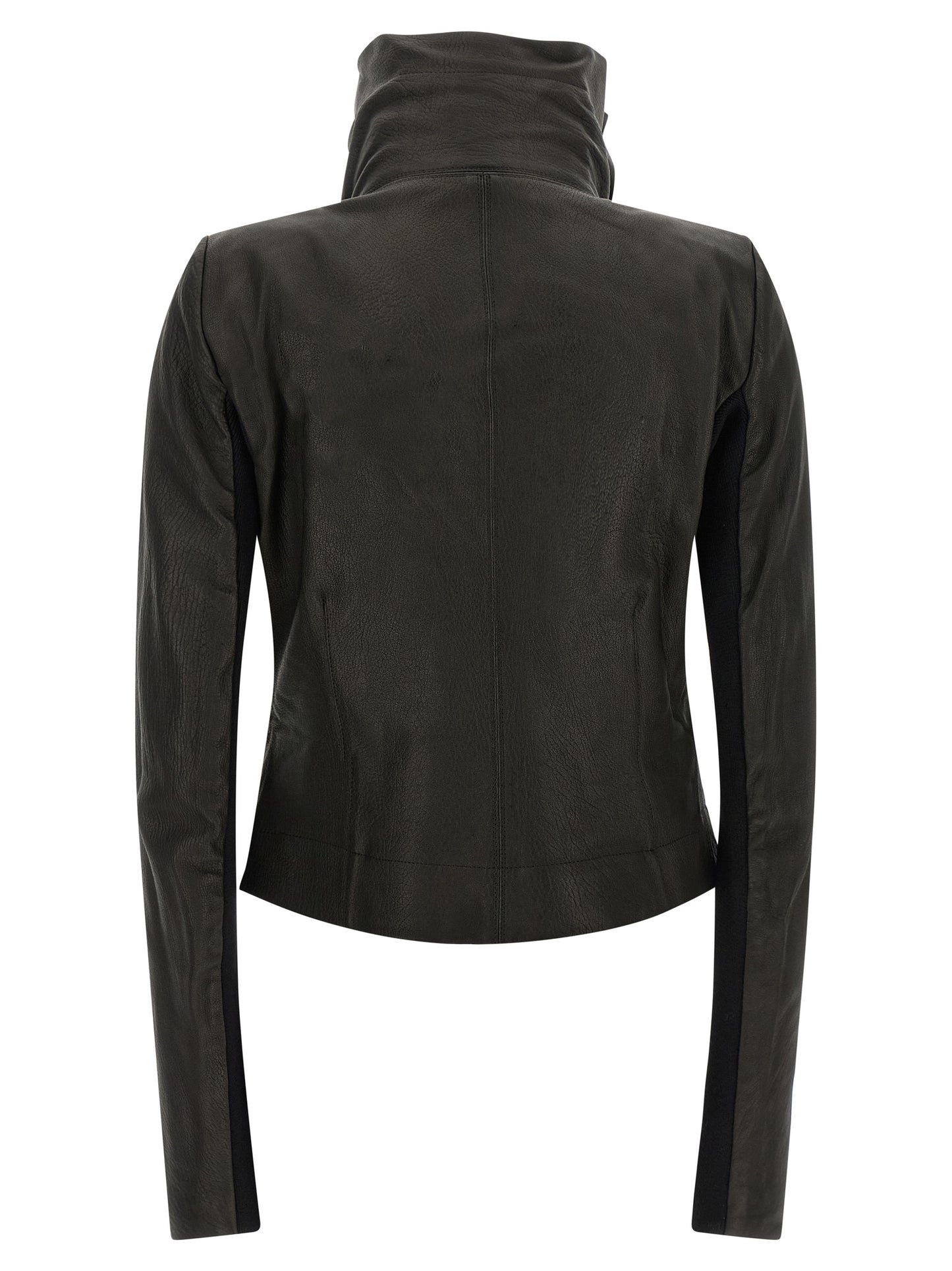 Rick Owens Schwarze Lammlederjacke