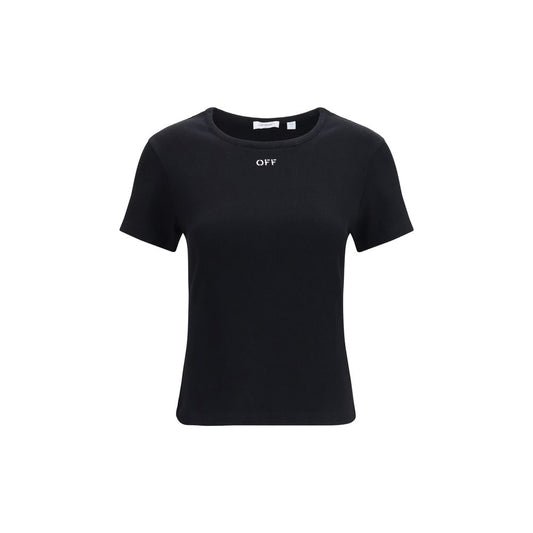 Off-White Schwarzes Baumwoll-T-Shirt