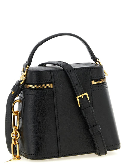 Balmain Schwarze Kalbsleder-Handtasche