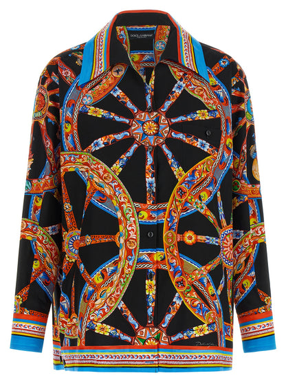 Dolce & Gabbana Mehrfarbige Baumwollbluse
