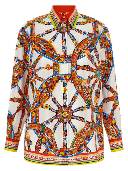 Dolce & Gabbana Mehrfarbige Baumwollbluse