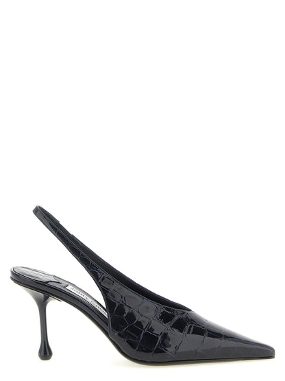Jimmy Choo Blaue Leder Pumps mit hohem Absatz