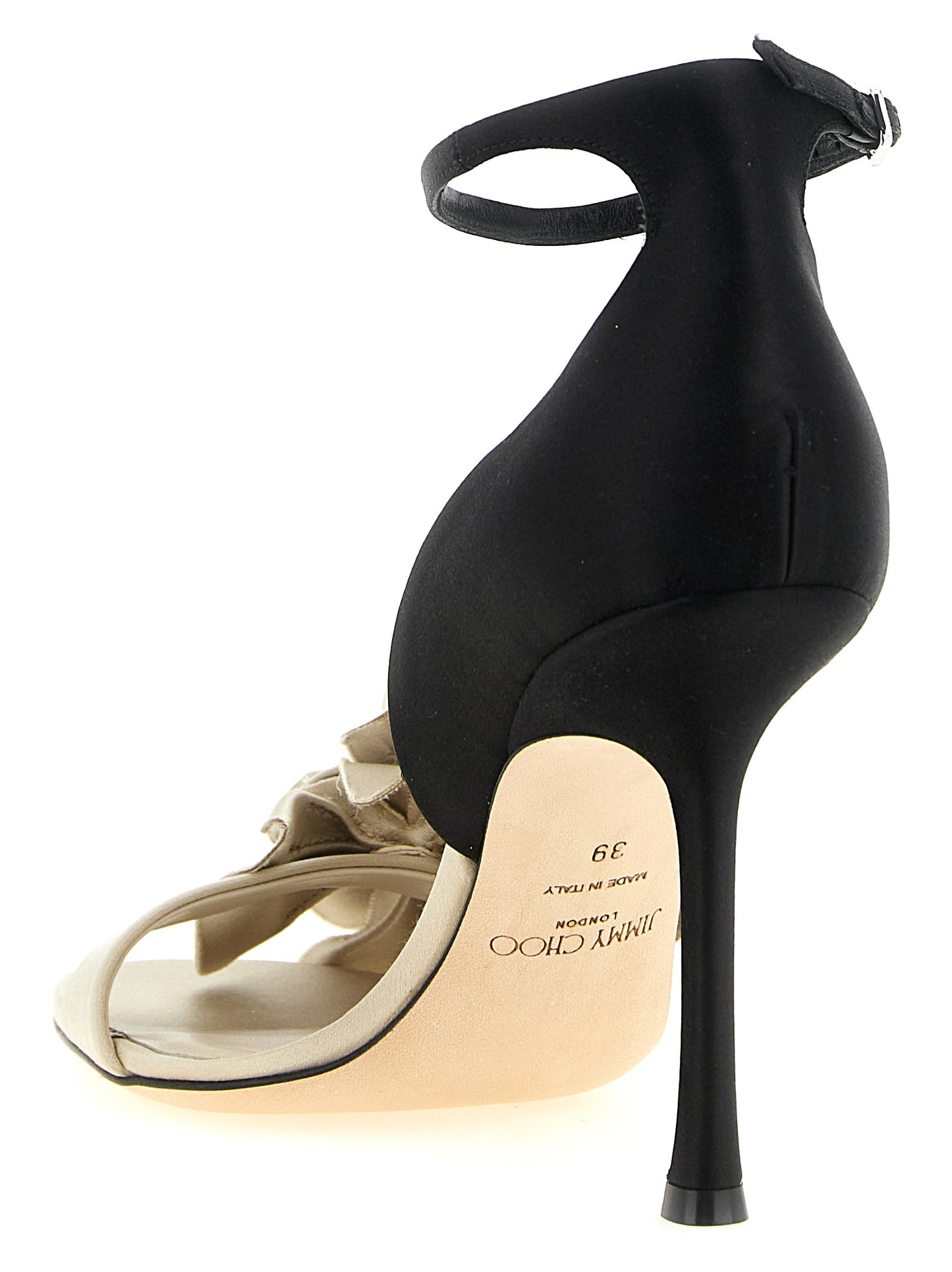 Jimmy Choo Mehrfarbige Tencel-Stilettosandalen