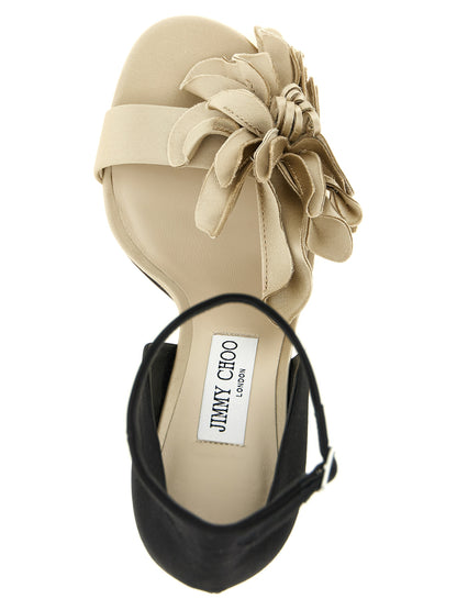 Jimmy Choo Mehrfarbige Tencel-Stilettosandalen