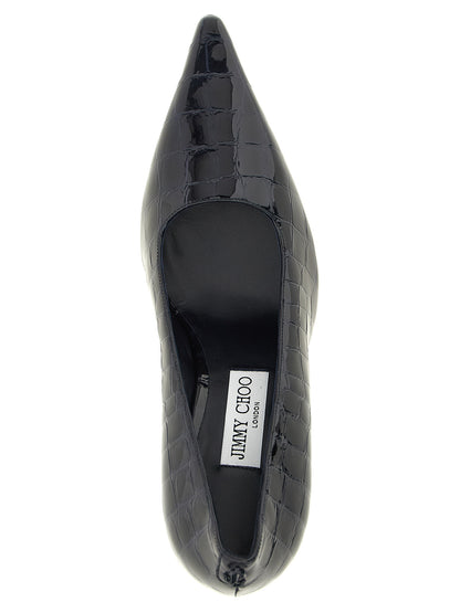 Jimmy Choo Blaue Leder Pumps mit hohem Absatz