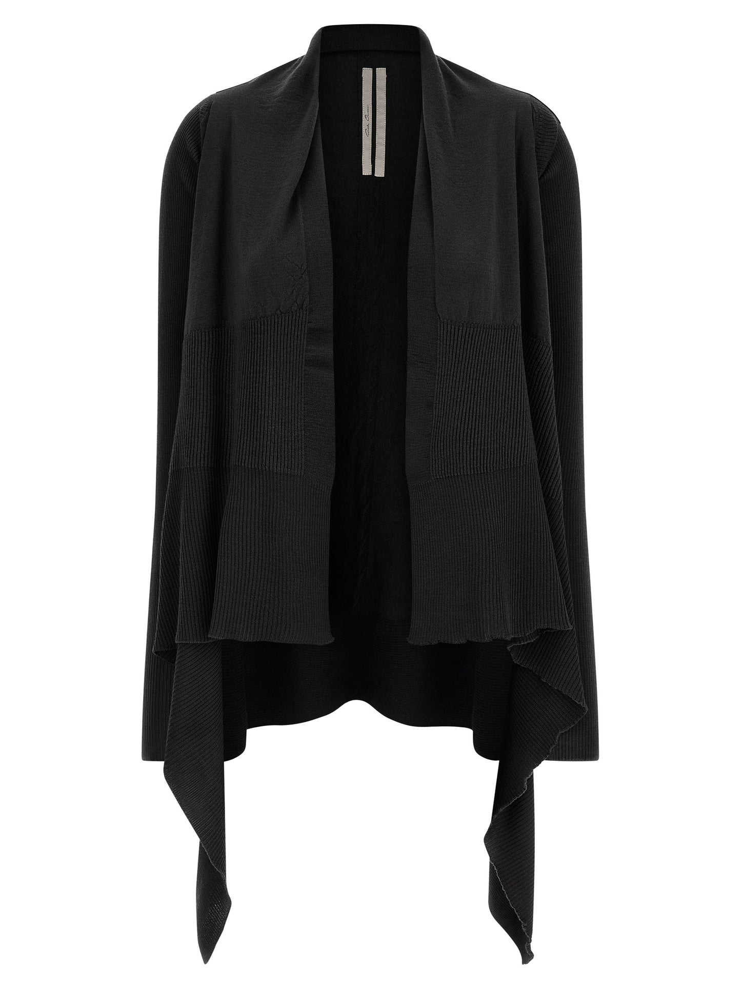 Rick Owens Schwarzer Baumwollcardigan