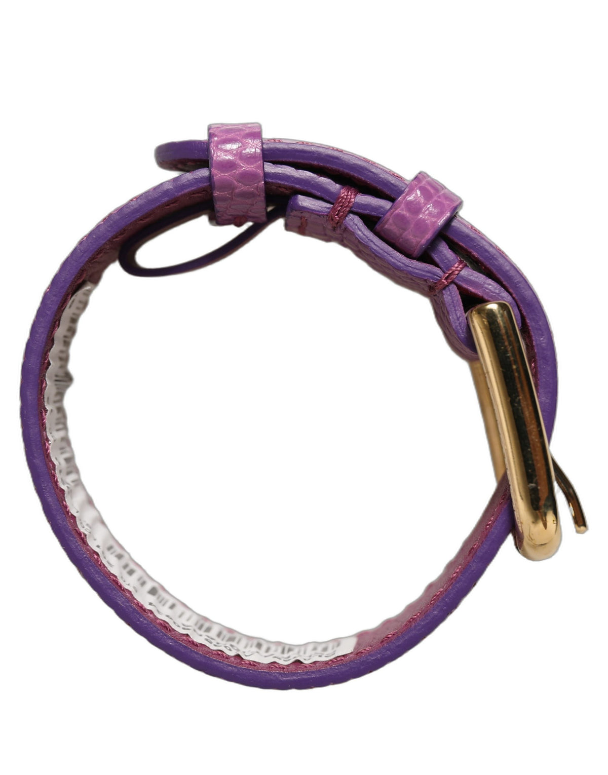 Dolce & Gabbana Lila Strukturiertes Lederarmband