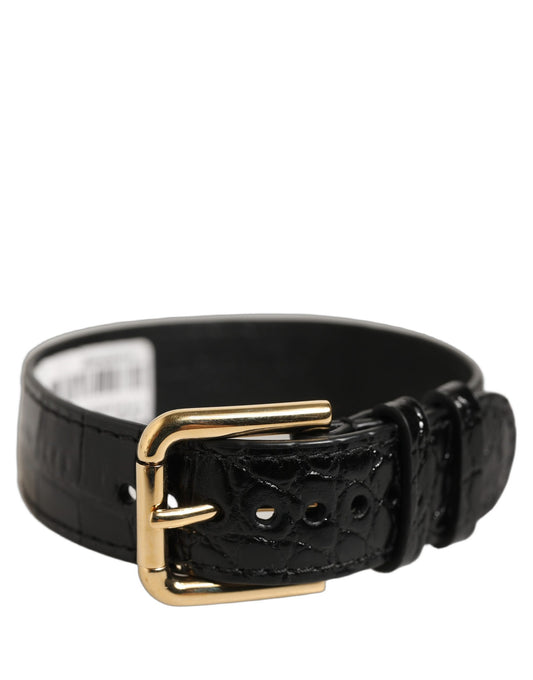 Dolce & Gabbana Schwarzes Lederarmband