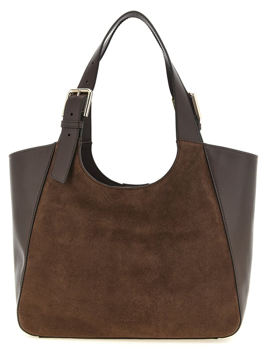 Furla Braune Kalbsleder-Tote Bag