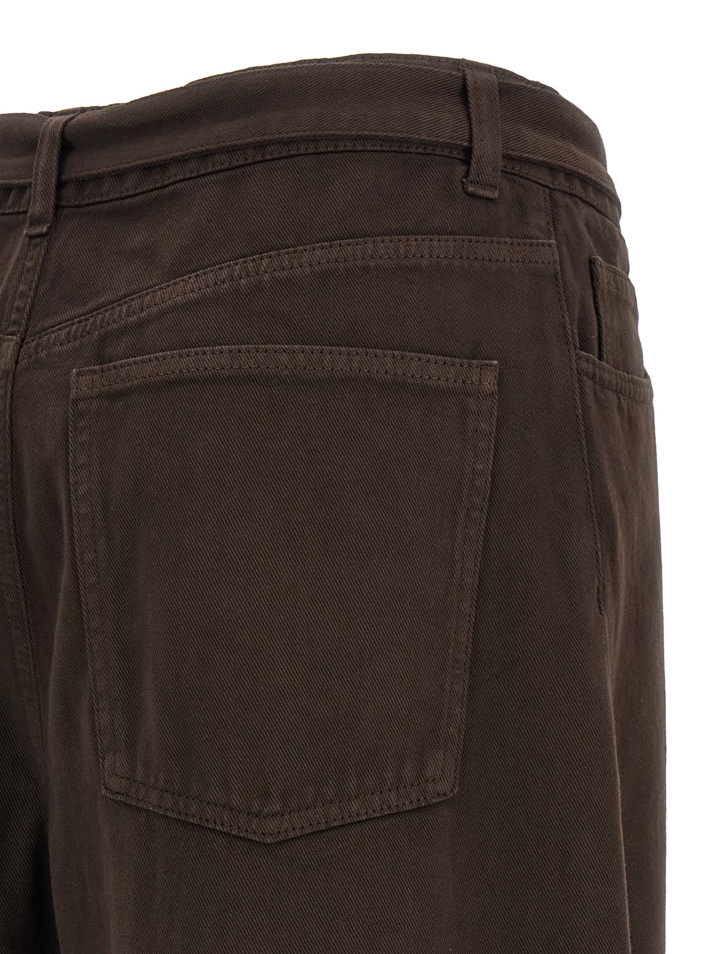 Twinset Braune Baumwoll-Jeans mit hoher Taille