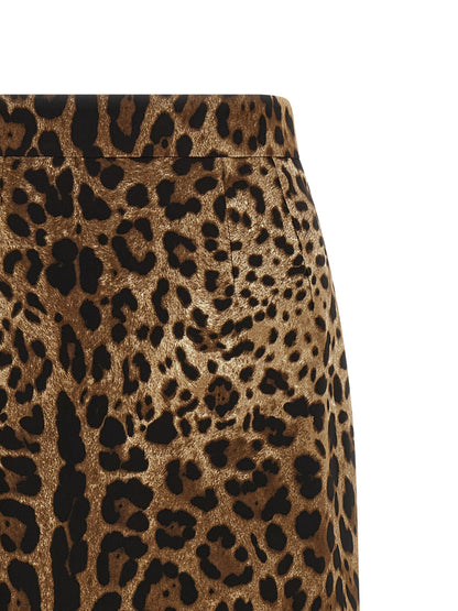 Dolce & Gabbana Brauner Midirock aus Viskose