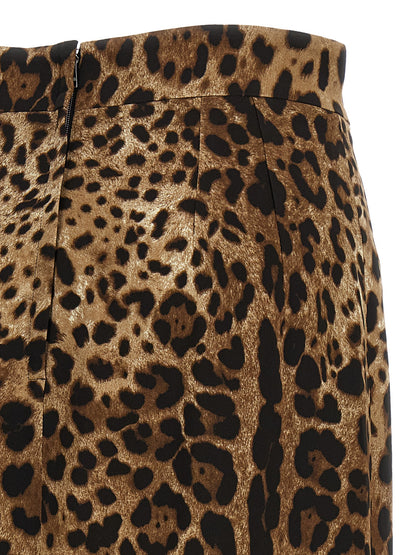 Dolce & Gabbana Brauner Midirock aus Viskose