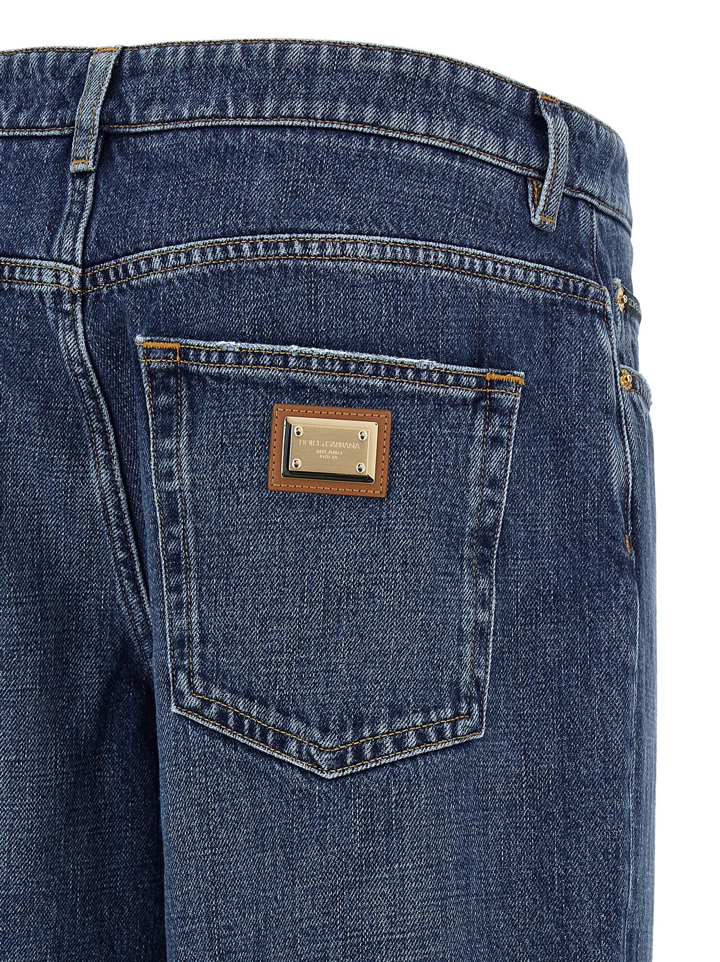 Dolce & Gabbana Blaue Baumwolljeans im Relaxed Fit