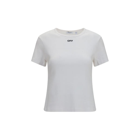 Off-White Weißes Baumwoll-T-Shirt