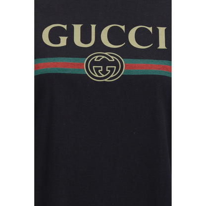 Gucci Schwarzes Baumwoll-T-Shirt