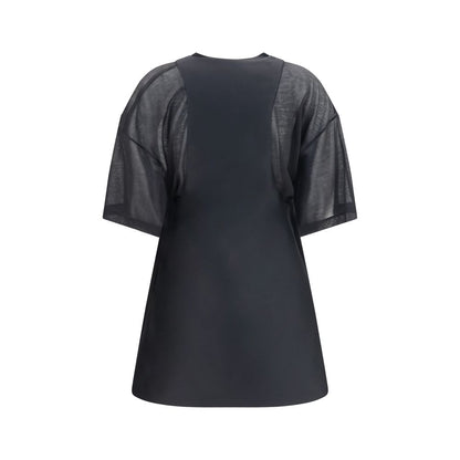 Balenciaga Schwarzes Oves Aries Wollkleid