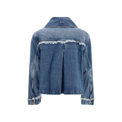 Ganni Blaue Jeansjacke aus Baumwolle