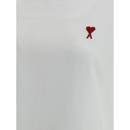 Ami Paris Weißes Baumwoll-T-Shirt