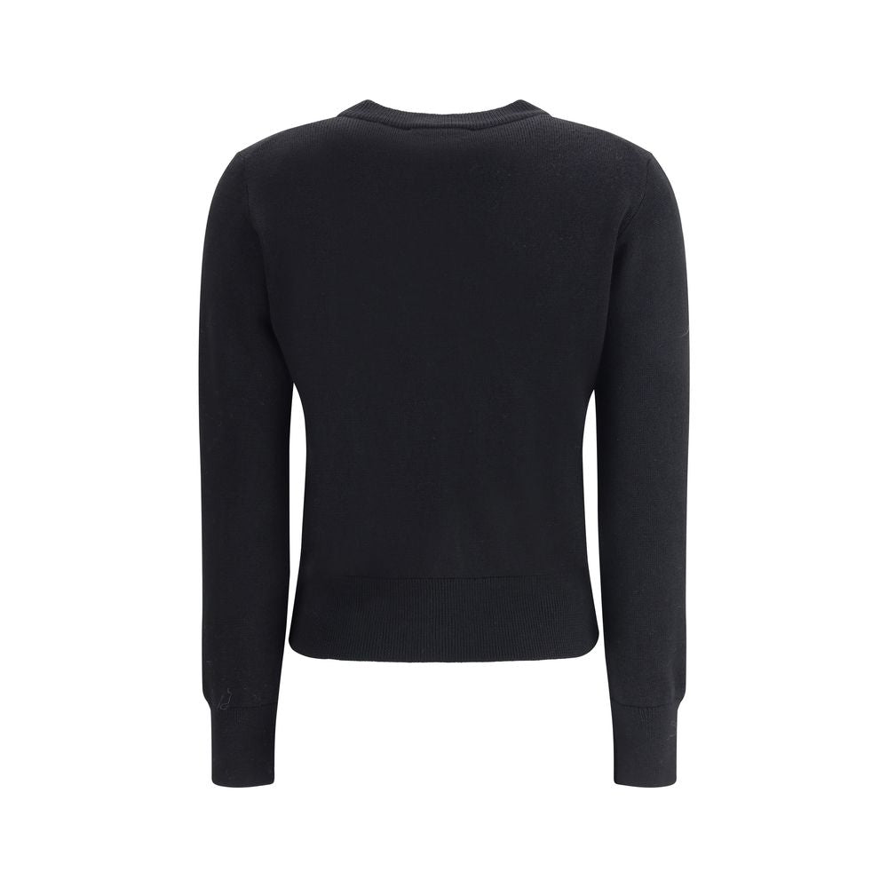 Ami Paris Schwarzer Cardigan aus Merinowolle