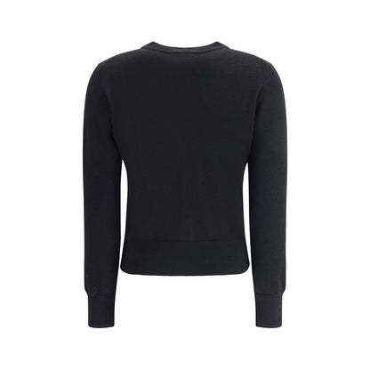 Ami Paris Schwarzer Cardigan aus Merinowolle