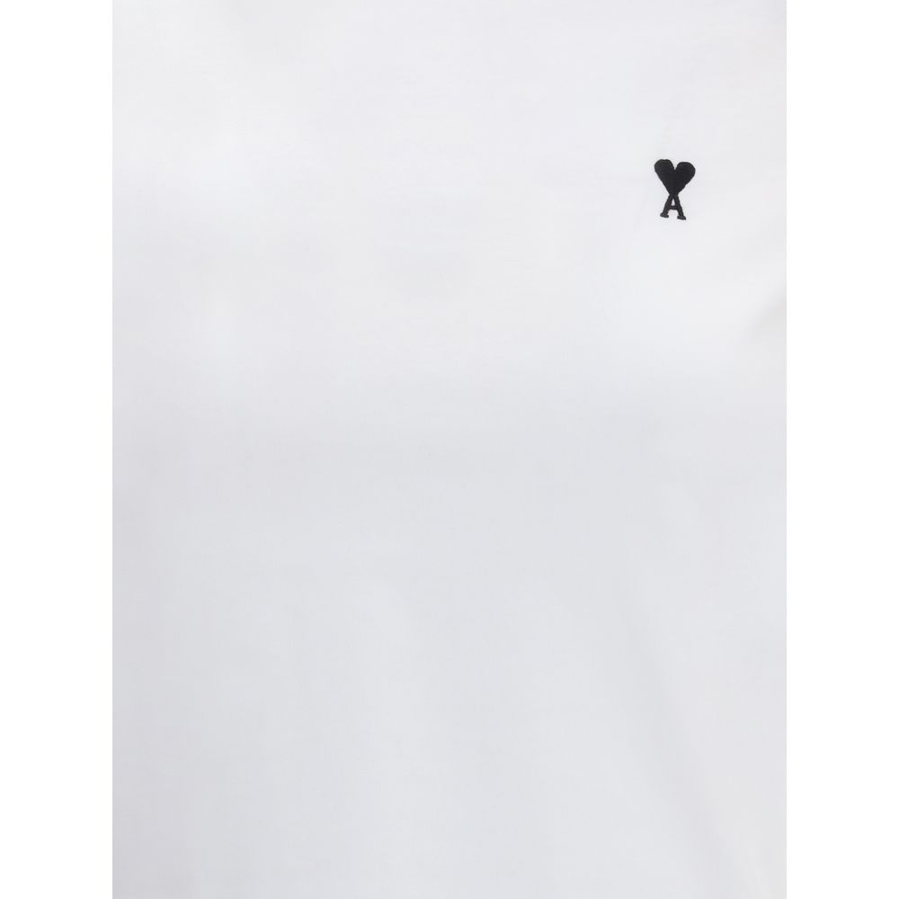 Ami Paris Weißes Baumwoll-T-Shirt