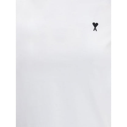 Ami Paris Weißes Baumwoll-T-Shirt