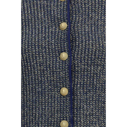 Balmain Blauer Cardigan aus Polyamid