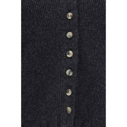 Khaite Grauer Kaschmir-Strickjacke