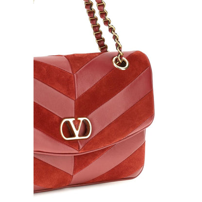 Valentino Garavani Schultertasche aus mehrfarbigem Wildleder