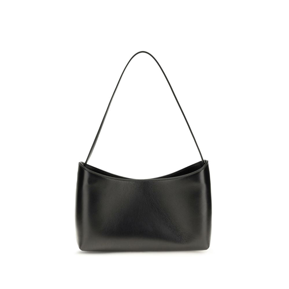 The Row Schwarze Bos Taurus Kalbsleder Schultertasche