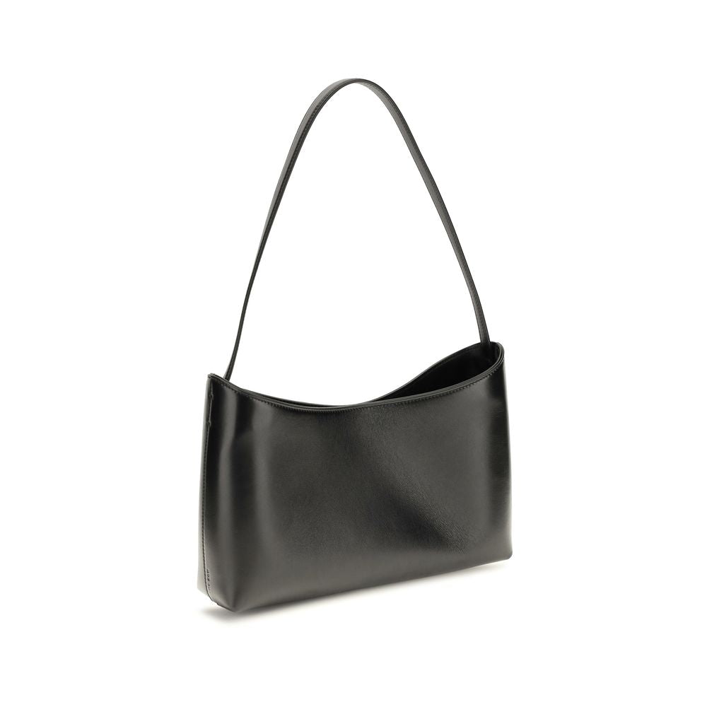 The Row Schwarze Bos Taurus Kalbsleder Schultertasche