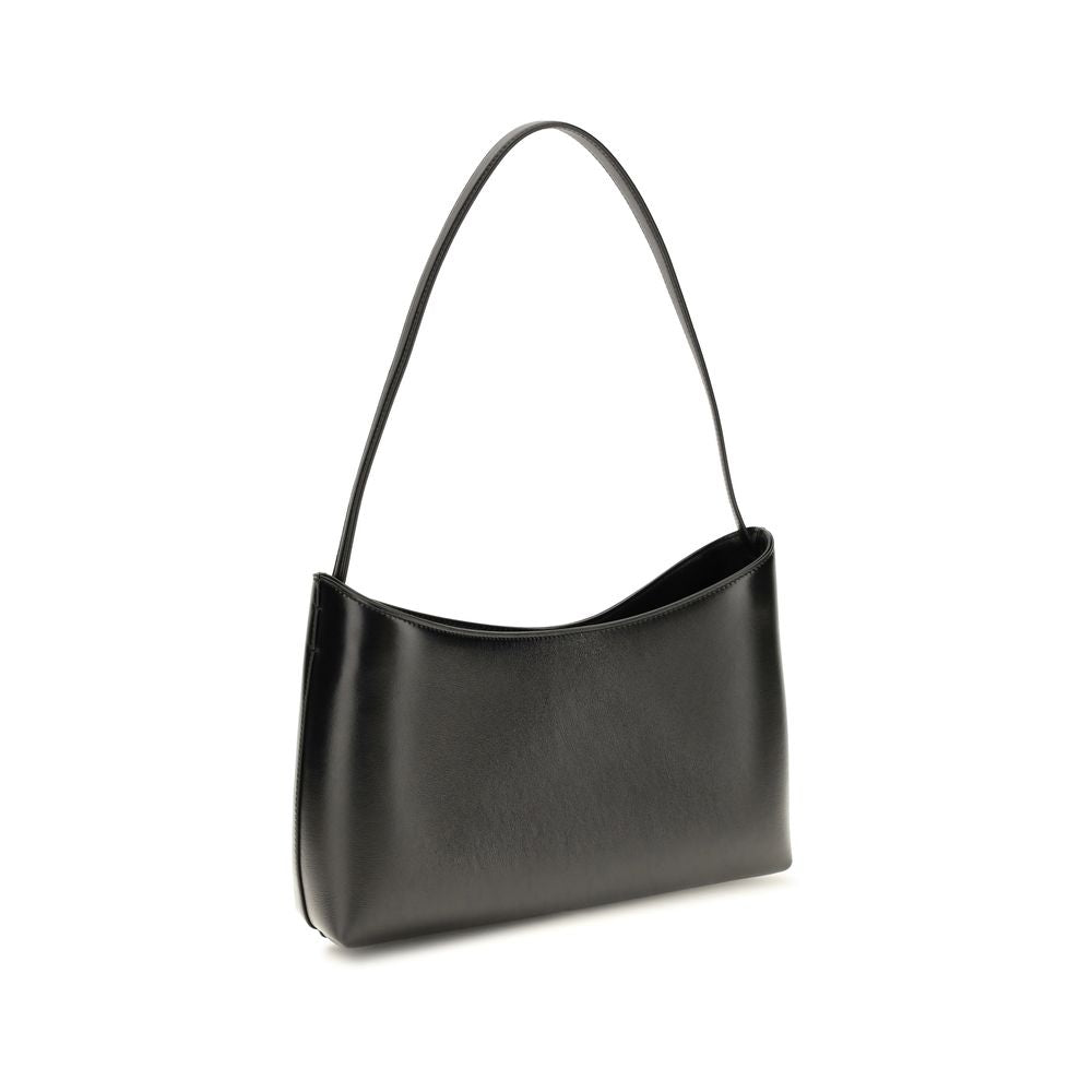 The Row Schwarze Bos Taurus Kalbsleder Schultertasche