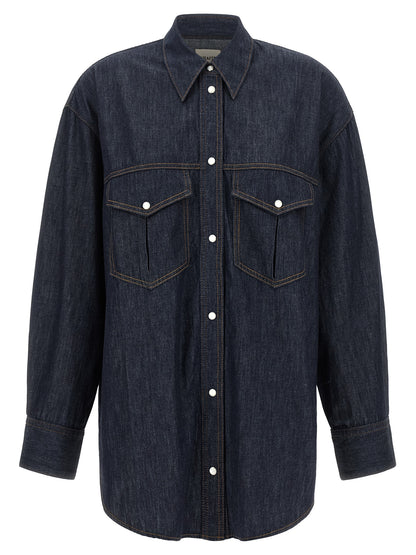Khaite Blaue Baumwollbluse