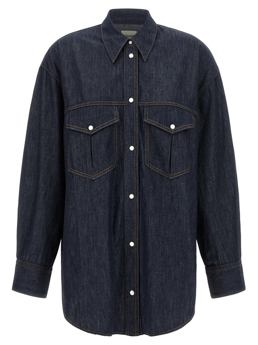 Khaite Blaue Baumwollbluse