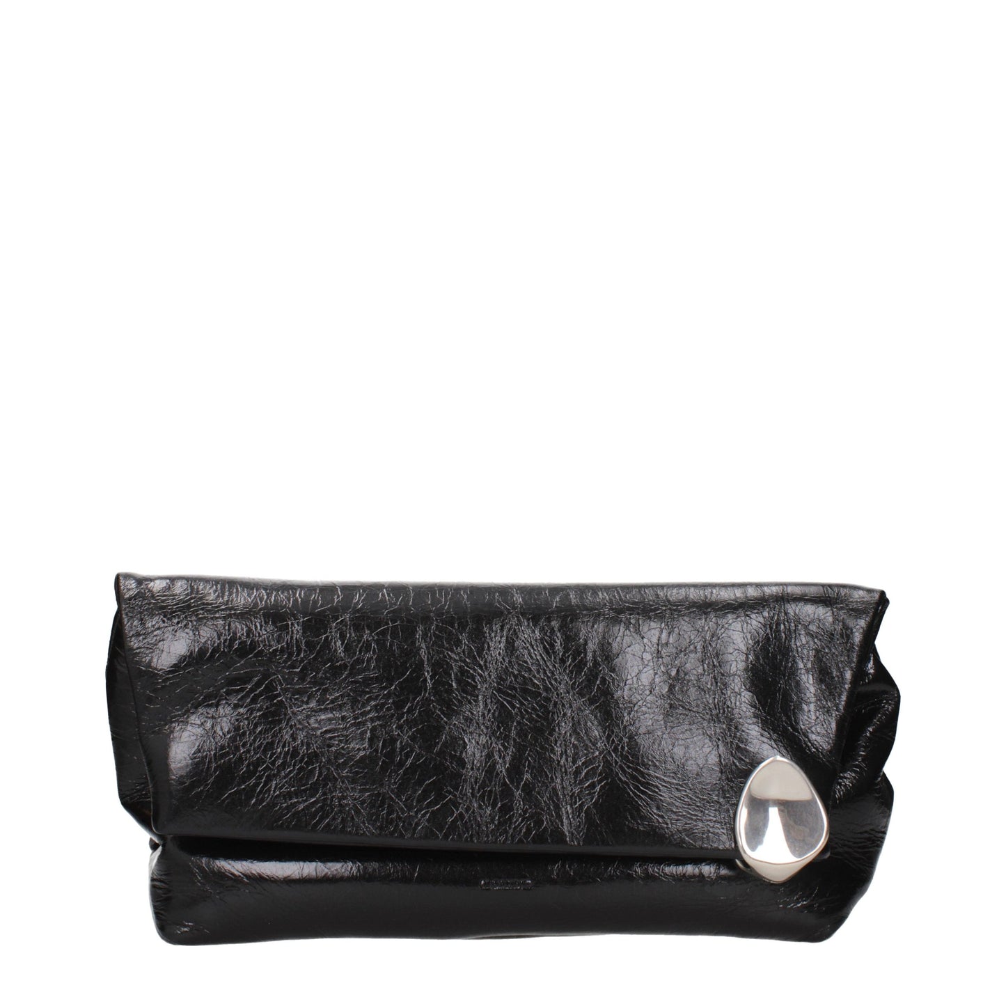 Jil Sander Schwarze Leder-Clutch