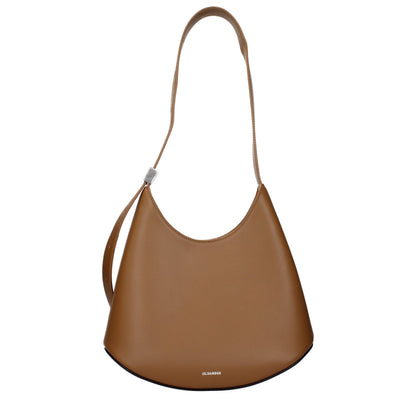 Jil Sander Braune Leder Schultertasche
