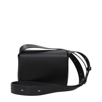 Jil Sander Schwarze Leder Umhängetasche