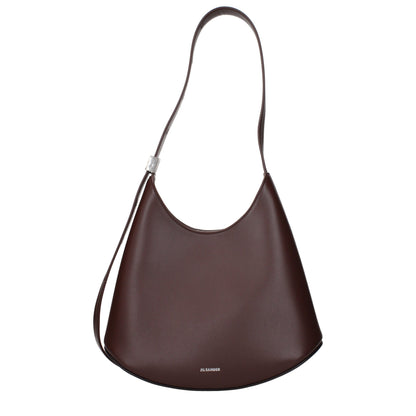 Jil Sander Rote Leder Schultertasche