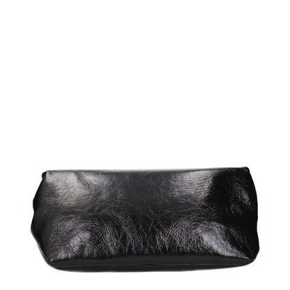 Jil Sander Schwarze Leder-Clutch