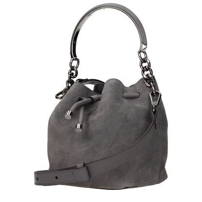 Jimmy Choo Graue Lederhandtasche