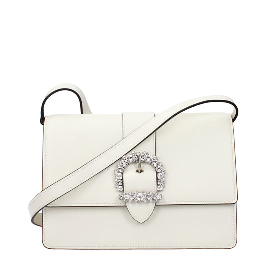 Jimmy Choo Weiße Leder Crossbody-Tasche