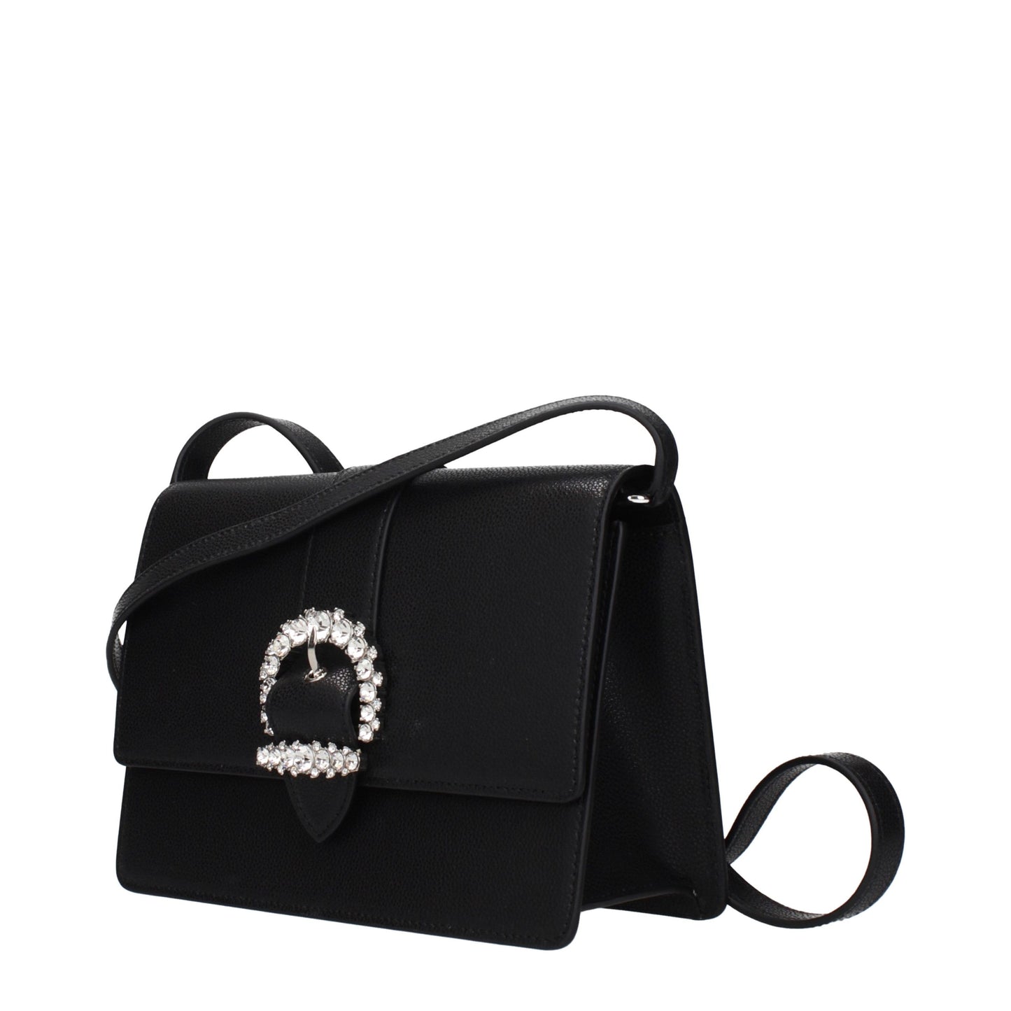 Jimmy Choo Schwarze Leder Umhängetasche