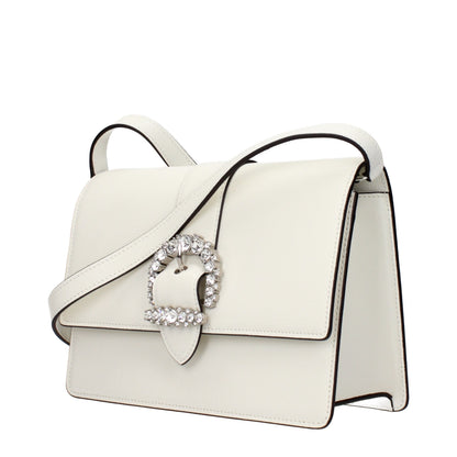 Jimmy Choo Weiße Leder Crossbody-Tasche