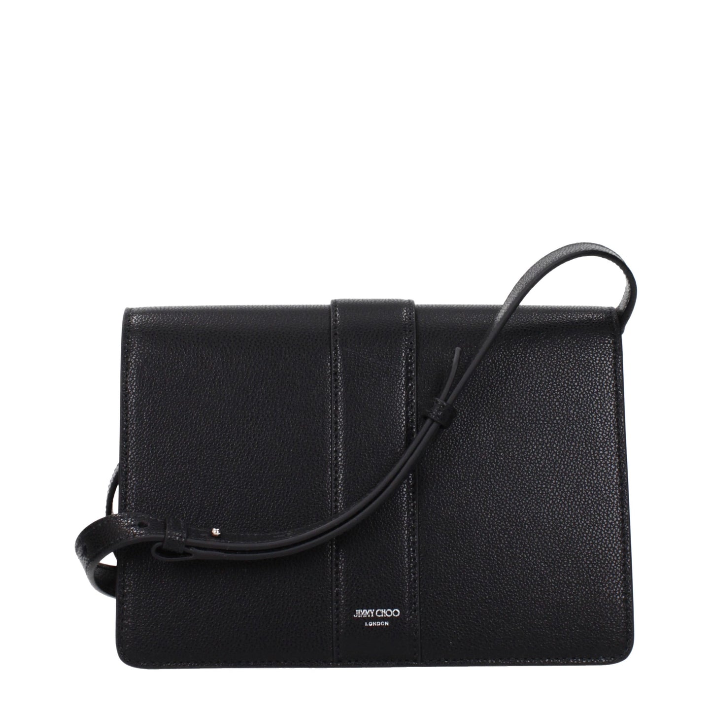 Jimmy Choo Schwarze Leder Umhängetasche